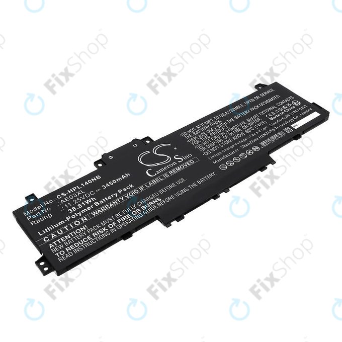 Battery for HP 14, 15, 3450mAh, Li-Pol, 11.25V, AE03XL, HQ