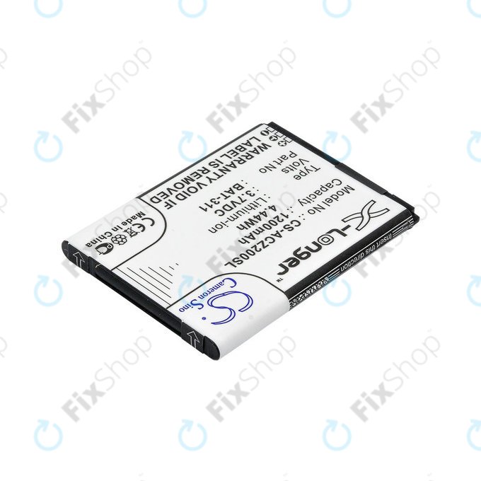 Battery for Acer Liquid Z200, BAT-311, Li-ion, 3.7V, 1200mAh, HQ
