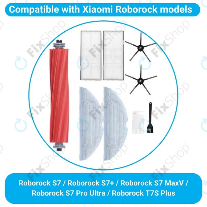 Xiaomi Roborock S7, S7+, S7 MaxV, S7 Pro Ultra, T7S Plus - Standard Set (Black)