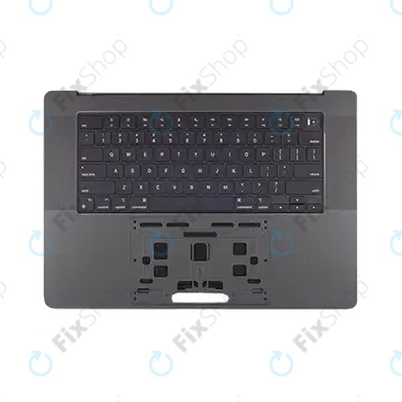 Top case keyboard frame for MacBook Pro 16", A3403 (2024), with US keyboard and battery, Space Black, 661-42823, Genuine Apple