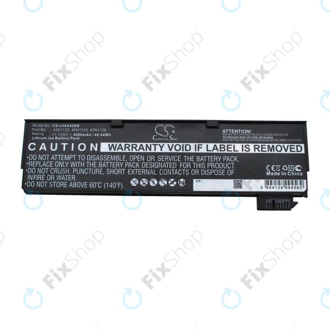 Battery for Lenovo ThinkPad X240, X250, X260, S440, T440, T550, T560, 4400mAh, Li-Ion, 11.1V, 45N1132, HQ