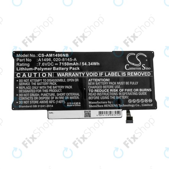 Apple MacBook Air 13" A1466 (Mid 2013 - Mid 2017) - Battery A1496 7150mAh HQ