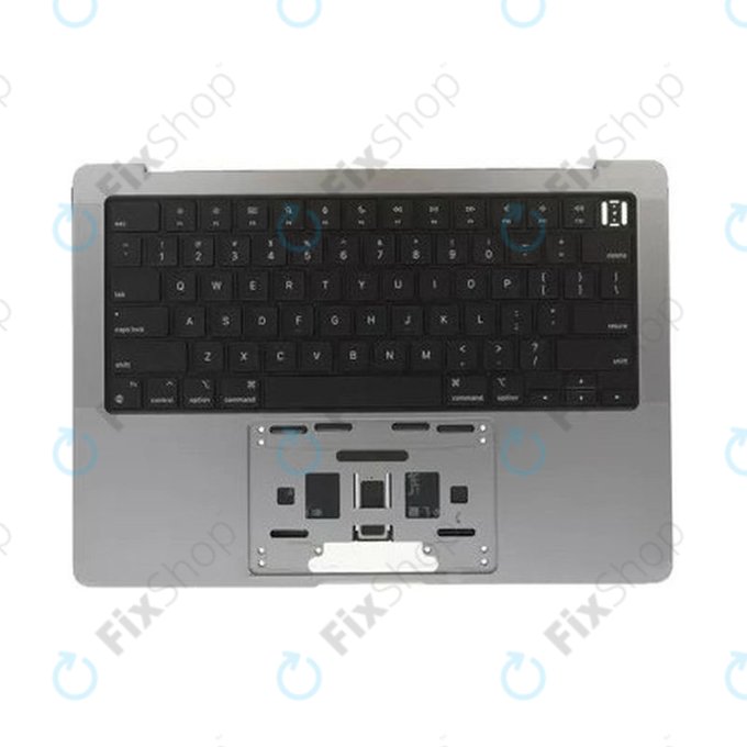 Top case keyboard frame for MacBook Pro 14", A2442 (2021), A2779 (2023), with US keyboard and battery, Space Gray, 661-32210, Genuine Apple