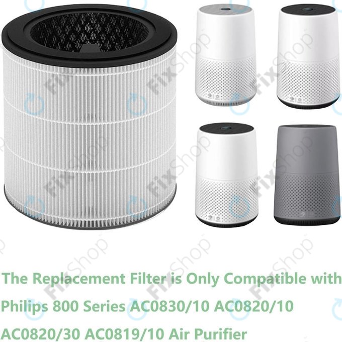 Philips 800-series, AC0830/10, AC0820/10, AC0820/30, AC0819/10 - HEPA filter 3in1 (Activated carbon)