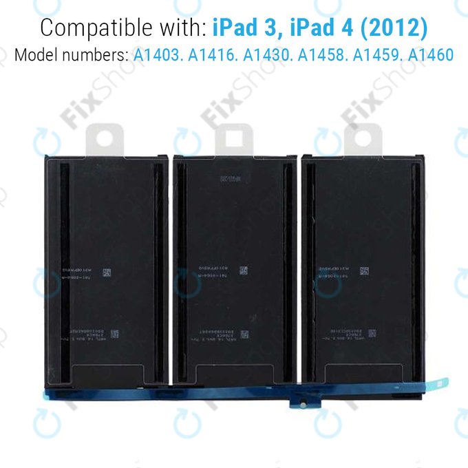 Battery for iPad 3, iPad 4, 11560mAh