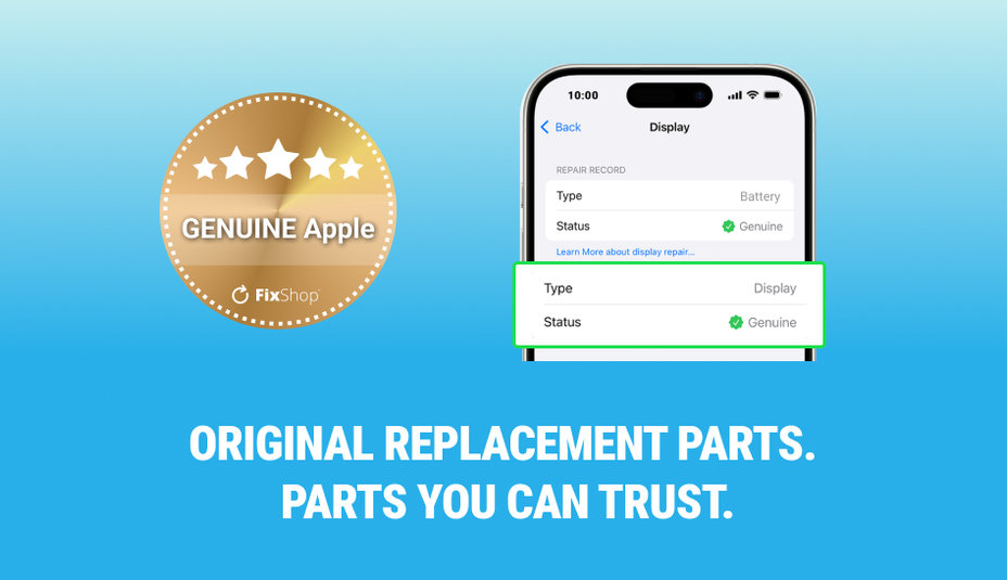 Introducing a new level of quality: GENUINE Apple original replacement parts