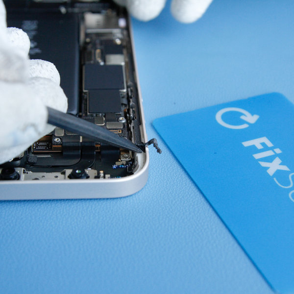 Peel off the old glue around the edges of the iPhone