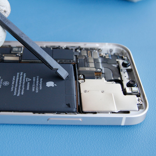 Peeling off the adhesive handles