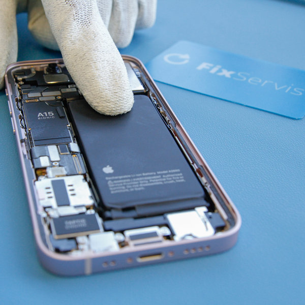 Insert a new battery into iPhone
