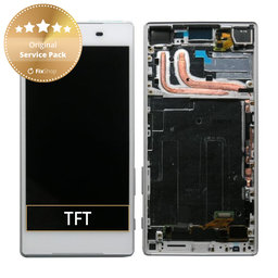 Sony Xperia Z5 E6653 - LCD Display + Touch Screen + Frame (White) - 1296-1894 Genuine Service Pack