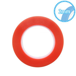 Magic RED Tape - Double-Sided Adhesive Tape - 2mm x 25m (Transparent)