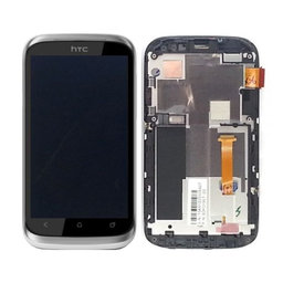 HTC Desire X - LCD Display + Touch Screen + Frame (Silver)