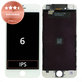 Display for iPhone 6, White, Touch Screen with Frame, Refurbished