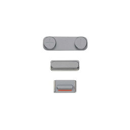 Apple iPhone 5S - Side Buttons Set - Power + Volume + Mute (Space Gray)