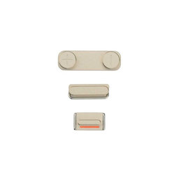 Apple iPhone 5S - Side Buttons Set - Power + Volume + Mute (Gold)