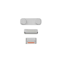 Apple iPhone 5S - Side Buttons Set - Power + Volume + Mute (Silver)