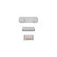 Apple iPhone 5S - Side Buttons Set - Power + Volume + Mute (Silver)
