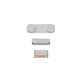 Apple iPhone 5S - Side Buttons Set - Power + Volume + Mute (Silver)