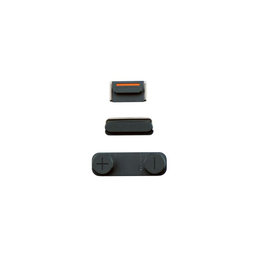 Apple iPhone 5 - Side Buttons Set - Power + Volume + Mute (Black)