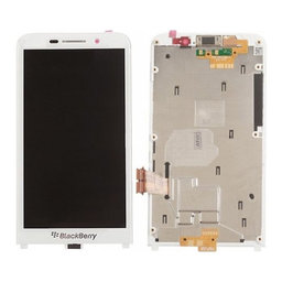 Blackberry Z30 - LCD Display + Touch Screen + Frame (White) TFT