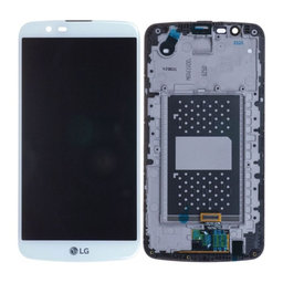 LG K10 K420N - LCD Display + Touch Screen + Frame (White) - ACQ88868303 Genuine Service Pack