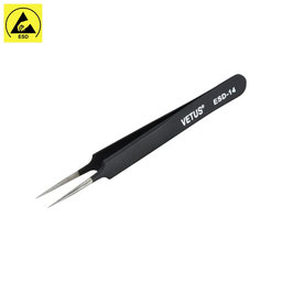 Vetus ESD-14 - Antistatic Metal Tweezer with Straight-Pointed Tip (110mm)