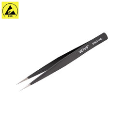 Vetus ESD-16 - Antistatic Metal Tweezer with Straight-Pointed Tip (128mm)