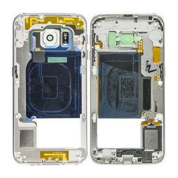 Samsung Galaxy S6 Edge G925F - Middle Frame (White Pearl) - GH96-08376B Genuine Service Pack