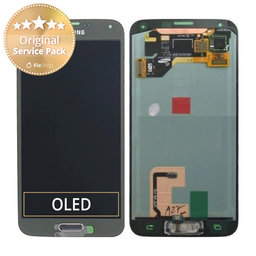 Samsung Galaxy S5 G900F - LCD Display + Touch Screen (Copper Gold) - GH97-15959D, GH97-15734D Genuine Service Pack