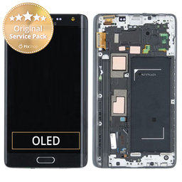 Samsung Galaxy Note Edge N915FY - LCD Display + Touch Screen + Frame (Black) - GH97-16636A Genuine Service Pack