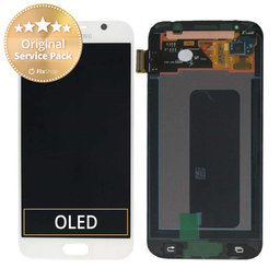 Samsung Galaxy S6 G920F - LCD Display + Touch Screen (White Pearl) - GH97-17260B Genuine Service Pack