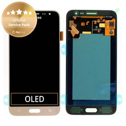Samsung Galaxy J3 J320F (2016) - LCD Display + Touch Screen (Gold) - GH97-18414B, GH97-18748B Genuine Service Pack