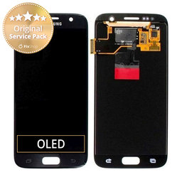 Samsung Galaxy S7 G930F - LCD Display + Touch Screen (Black) - GH97-18523A, GH97-18761A, GH97-18757A Genuine Service Pack