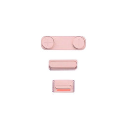 Apple iPhone SE - Side Buttons Set - Power + Volume + Mute (Rose Gold)