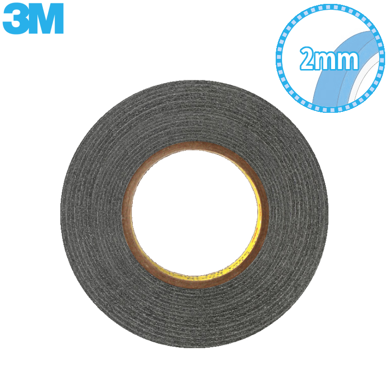 3M - Double-Sided Tape - 2mm x 50m (Black) FixShop