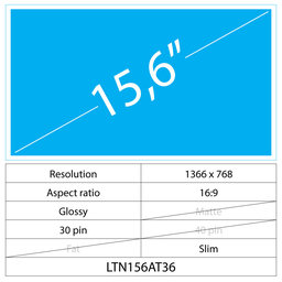 HP Pavilion 15-BC400 15.6 LCD Slim Glossy 30 pin HD