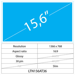 Toshiba Satellite L55-C 15.6 LCD Slim Glossy 30 pin HD