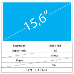 Asus ZenBook UX510UX-CN 15.6 LCD Slim Matte 30 pin HD