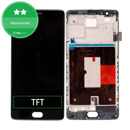 OnePlus 3, 3T - LCD Display + Touch Screen + Frame (Black) TFT