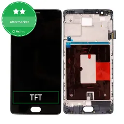 OnePlus 3, 3T - LCD Display + Touch Screen + Frame (Black) TFT