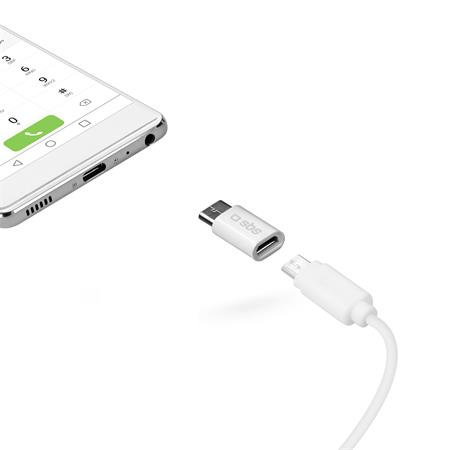 SBS - Adapter Micro-USB / USB-C, white