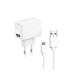SBS - 5W Charging Adapter USB + Cable USB / Lightning, white