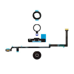 Apple iPad Air - Home Button + Flex Cable + Bracket + Plastic Circle + Gasket (Black)