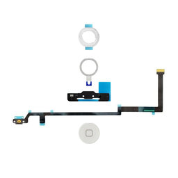 Apple iPad Air - Home Button + Flex Cable + Bracket + Plastic Circle + Gasket (White)