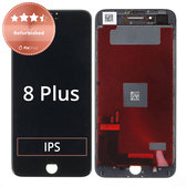 Display for iPhone 8 Plus, Black, Touch Screen with Frame, Refurbished