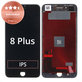 Display for iPhone 8 Plus, Black, Touch Screen with Frame, Refurbished