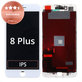 Display for iPhone 8 Plus, White, Touch Screen with Frame, Refurbished
