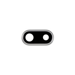 Apple iPhone 8 Plus - Rear Camera Lens + Frame (Silver)