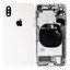 Apple iPhone X - Rear Housing with Small Parts (Silver)