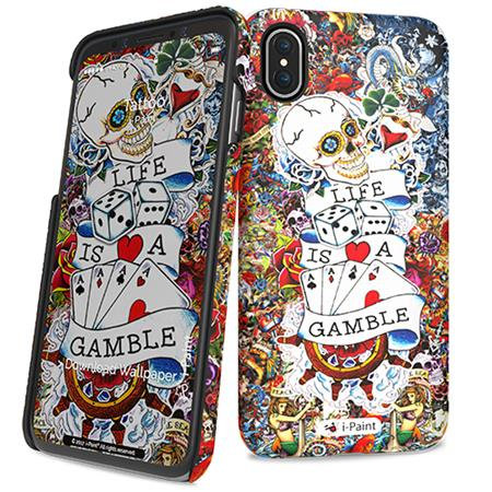 i-Paint - HARD CASE Tattoo case for iPhone X, color motif